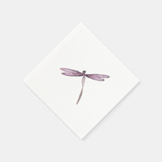 Lila Libelle Serviette (Ecke)