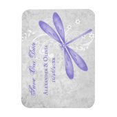 Lila Libelle speichert das Datumsfenster Magnet (Vertikal)