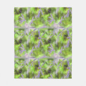 Lila Libellen auf Limon Fleecedecke (Vorderseite)