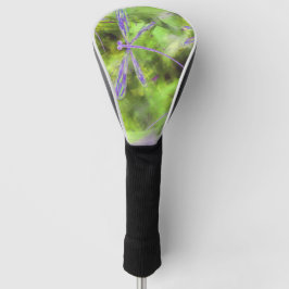 Lila Libellen auf Limon Golf Headcover