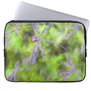 Lila Libellen auf Limon Laptopschutzhülle
