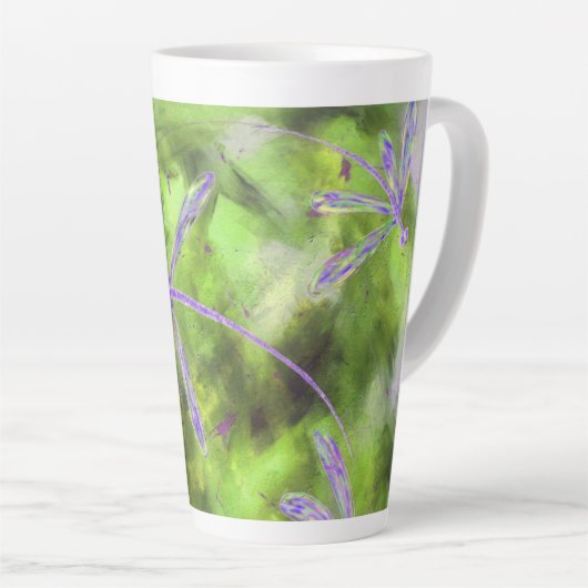 Lila Libellen auf Limon Milchtasse (Rechte Ecke)