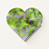 Lila Libellen auf Limon Notizblock (Rückseite)