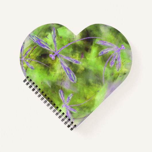 Lila Libellen auf Limon Notizblock (Vorderseite)