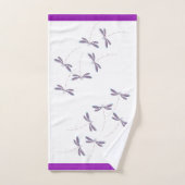 Lila Libellen Badhandtuch Set (Handtuch)