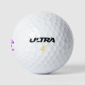 Lila Libellen-Design Golfball (Logo)
