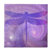 Lila Libellen-Fliese Fliese (Vorderseite)