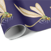 Lila Libellen Geschenkpapier (Rolleneckpunkt)