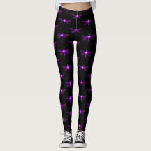 Lila Libellen-Leggings