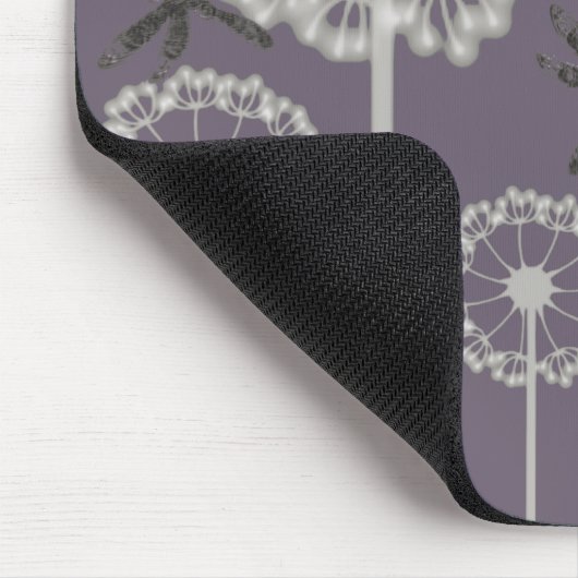 Lila Libellen Mousepad (Ecke)