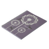 Lila Libellen-Notebook Notizblock (Linke Seite)