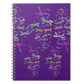 Lila Libellen Notizblock (Vorderseite)