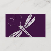 Lila Libellen-persönliche Karten (Rückseite)