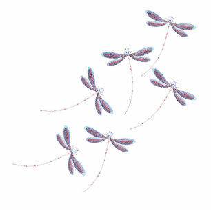 Lila Libellenmagnet Fotoskulptur Magnet