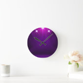 LILA LICHT-ACRYLwand-UHR! Runde Wanduhr (Zuhause)