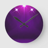 LILA LICHT-ACRYLwand-UHR! Runde Wanduhr (Vorderseite)
