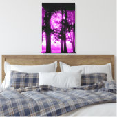 Lila Licht mit Silhouette Bäume Leinwand (Insitu (Schlafzimmer))
