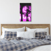 Lila Licht mit Silhouette Bäume Leinwand (Insitu (Schlafzimmer))