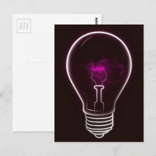 Lila Licht Postkarte (Vorne/Hinten)