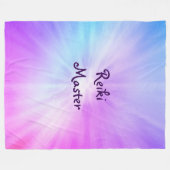 Lila Licht, Reiki Master Design Fleecedecke (Vorderseite (Horizontal))