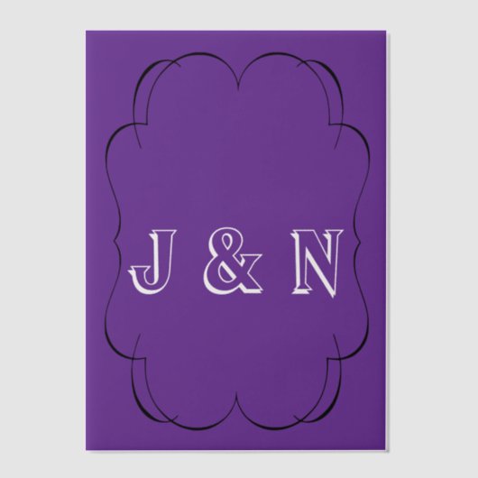 Lila, lichtdurchlässiges Vellum Pergament Einladungen (Vorderseite)