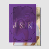 Lila, lichtdurchlässiges Vellum Pergament Einladungen (Versatz (Ehepaar))