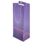 Lila Lichter Geschenktüte Für Weinflaschen (Rückseite Schrägansicht)