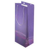 Lila Lichter Geschenktüte Für Weinflaschen (Vorderseite Schrägansicht)