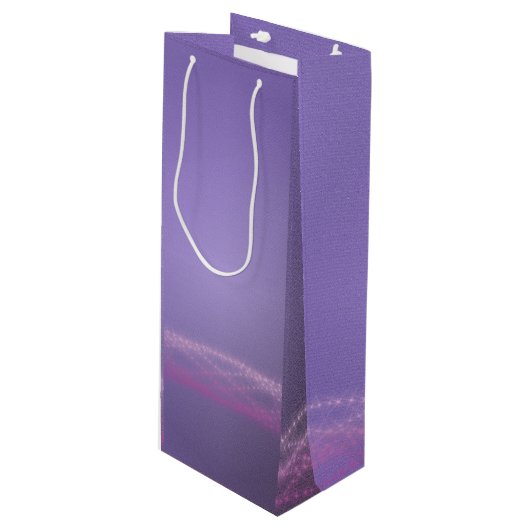 Lila Lichter Geschenktüte Für Weinflaschen (Vorderseite Schrägansicht)