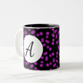 Lila Lichtkreismuster mit anfänglichem Lichtbogen Zweifarbige Tasse (Vorderseite Links)