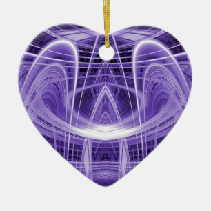 Lila Lichtspuren Keramikornament
