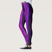 Lila Lichtstreumuster Leggings (Links)