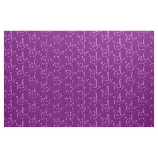 Lila Liebe ASL I Sie gemustertes Gewebe Stoff (Yard (91,4 cm))