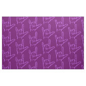 Lila Liebe ASL I Sie gemustertes Gewebe Stoff (Fat Quarter (45,7 x 55,9 cm))