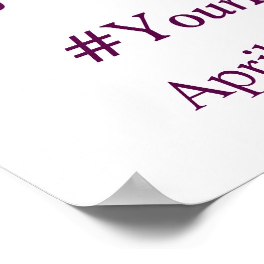 Lila Liebe Blumenchic Brautparty Foto Stand Poster (Ecke)