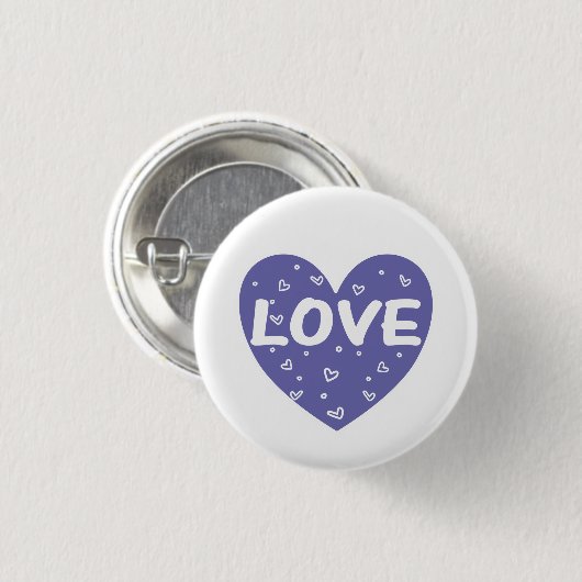 Lila Liebe Button (Vorne & Hinten)