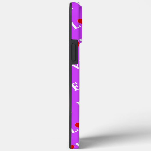 Lila LIEBE Case-Mate iPhone Hülle (Rückseite / Rechts)