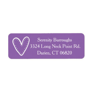 Lila Liebe des Weißen Herzens - Hochzeit / Verlobu