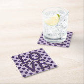 Lila LIEBE Dots Lavender Untersetzer Set (Vor Ort)