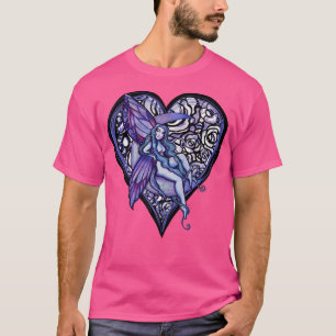 Lila Liebe Fairy Art MoonChild Fee Mond T-Shirt