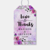 Lila Liebe für Blumenzwiebeln & Silberzehen Geschenkanhänger (Vorderseite)