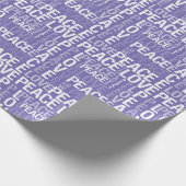 Lila Liebe für grünen Frieden Geschenkpapier (Ecke)