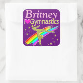 LILA LIEBE GYMNASTICS PERSONALISIERTE STICKER (Tasche)