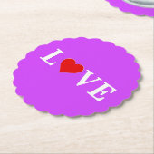 Lila LIEBE Herzlich willkommen Untersetzer (angewinkelt)