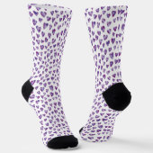 Lila Liebe Herzmuster Socken (Gewinkelt)