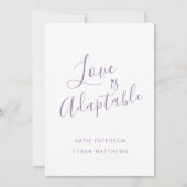 Lila Liebe ist anpassungsfähig Streaming Hochzeit Ankündigung (Vorderseite)