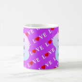 Lila LIEBE Kaffeetasse (Mittel)