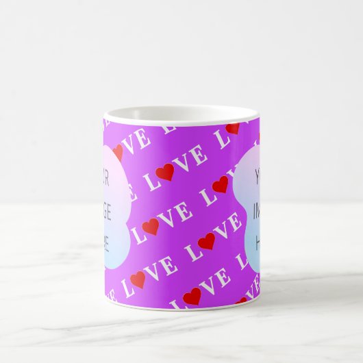 Lila LIEBE Kaffeetasse (Mittel)