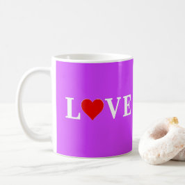 Lila LIEBE Kaffeetasse