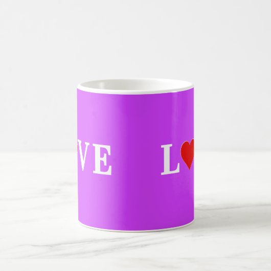 Lila LIEBE Kaffeetasse (Mittel)